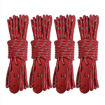 Outdoor Camping Tent Canopy Wind Rope Luminous Multi-Function Wind Rope Buckle Tent Fixed Rope, 4m x 4 Rolls, 4m x 6 Rolls