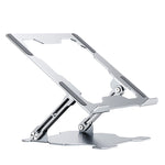 Integrated Foldable Laptop Stand Hollow Heat-Dissipating Flat Desktop Stand, Deep Space Gray, Moon Silver