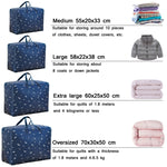 Oxford Cloth Quilt Moisture-Proof & Waterproof Storage Bag Zipper Portable Moving Luggage Bag, 55x33x20cm, 58x38x22cm, 60x50x25cm