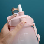 Portable Large Belly Water Cup High Temperature & Drop Resistant Straw Cup, 1.1L