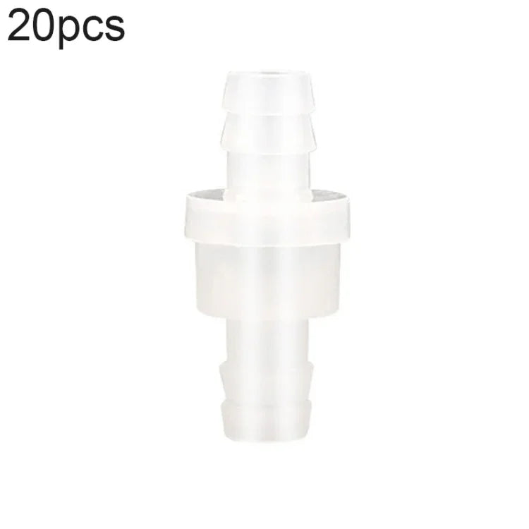 20 PCS Fish Tank Oxygen Pump Trachea Check Valve, 4mm (Red), 4mm (Black), 4mm (White), 4mm (Blue), 8mm (Red), 10mm (White), 12mm (White), 4mm (White Red)