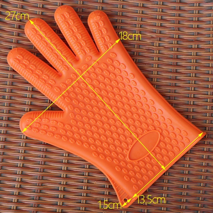 2 PCS Silicone Insulation Baking Oven Microwave Dish Clip Gloves, Blue, Green, Yellow, Pink, Purple, Orange