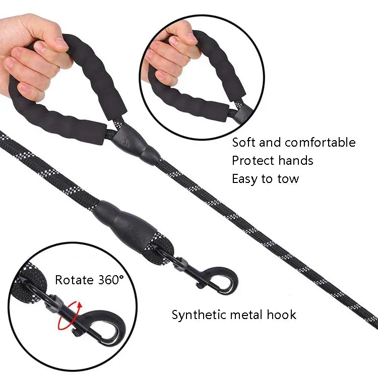 ペット用品 反射犬用引っ張りロープ、サイズ：、長さ150cm 厚さ1.2cm、長さ150cm 厚さ0.8cm、長さ200cm 厚さ1.2cm