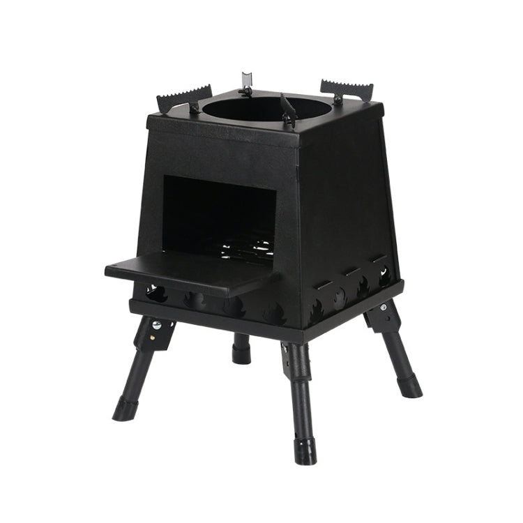 Outdoor Camping Folding Portable Barbecue Wood Stove, Size:, Small (Green), Small (Black), Small (Stainless Steel), Large (Green), Large (Black), Large (Stainless Steel)