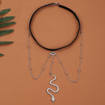 BT192-1 Elastic Snake Long Anklet Body Chain Accessories, BT192-1(Silver), BT192-1(Gold)