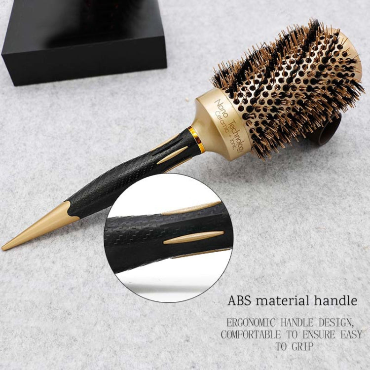 Twill Boar Bristles Curling Comb Ceramic Roller Comb, 25mm