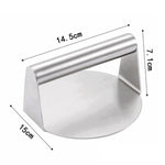 Stainless Steel Hamburger Manual Meat Press, Specification: Circular, Circular, Square