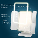 430 Three-Sided Folding LED Makeup Mirror Table Lamp, Plug-in Style, Charging Style, Three-color Light Charging Style