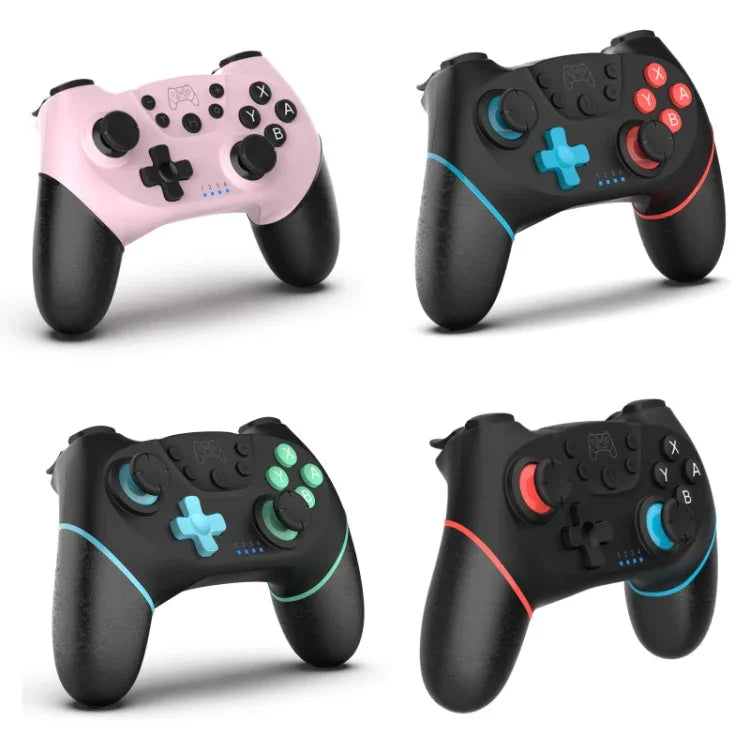 Wireless Bluetooth Gamepad With Macro Programming For Switch Pro, Left Blue Right Green