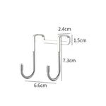 5pcs /Pack  S-Shaped Double Hook Stainless Steel Coat And Drawer Door Rear Hook, S-Shaped Double Hook