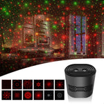 C209 USB Charge Mini Laser Stage Atmosphere Light, Single Star Style (White), 8 In 1 Style (Black), 12 In 1 Style (Black)