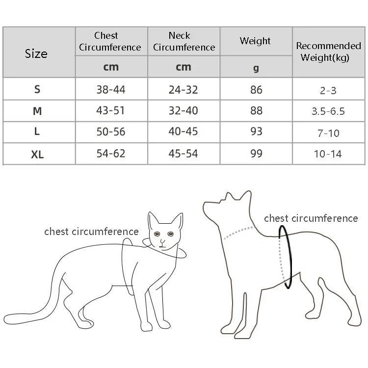 BL-867 Pet Chest Straps Reflective Dog Traction Rope, Size:, S, M, L, XL