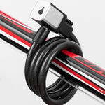 BG-0518 Mountain Bike Portable Anti-Theft Bold Cable Lock, Length:, 1m Without Lock Frame, 1.2m With Lock Frame, 1.5m With Lock Frame, 1.8m With Lock Frame