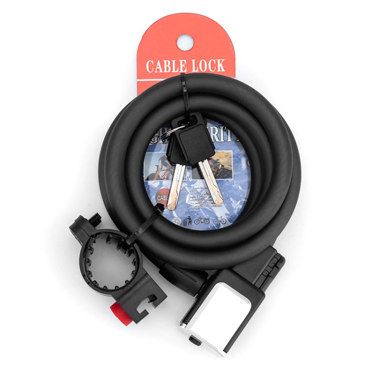 BG-0518 Mountain Bike Portable Anti-Theft Bold Cable Lock, Length:, 1m Without Lock Frame, 1.2m With Lock Frame, 1.5m With Lock Frame, 1.8m With Lock Frame