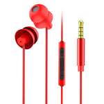EN3900 3.5mm Plug In-Ear Wired Control Earphone with Mic, White, Red, Black