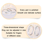 2 PCS Q38 Couples Mobius Twist Open Adjustable Ring, For Womens