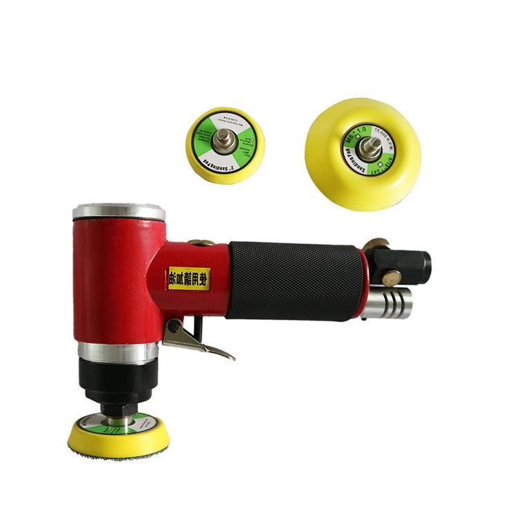 Pneumatic Polishing Machine Sandpaper Machine Car Waxing Machine, Red With 2 inch 3 inch Pallet, Black With 2 inch 3 inch Pallet