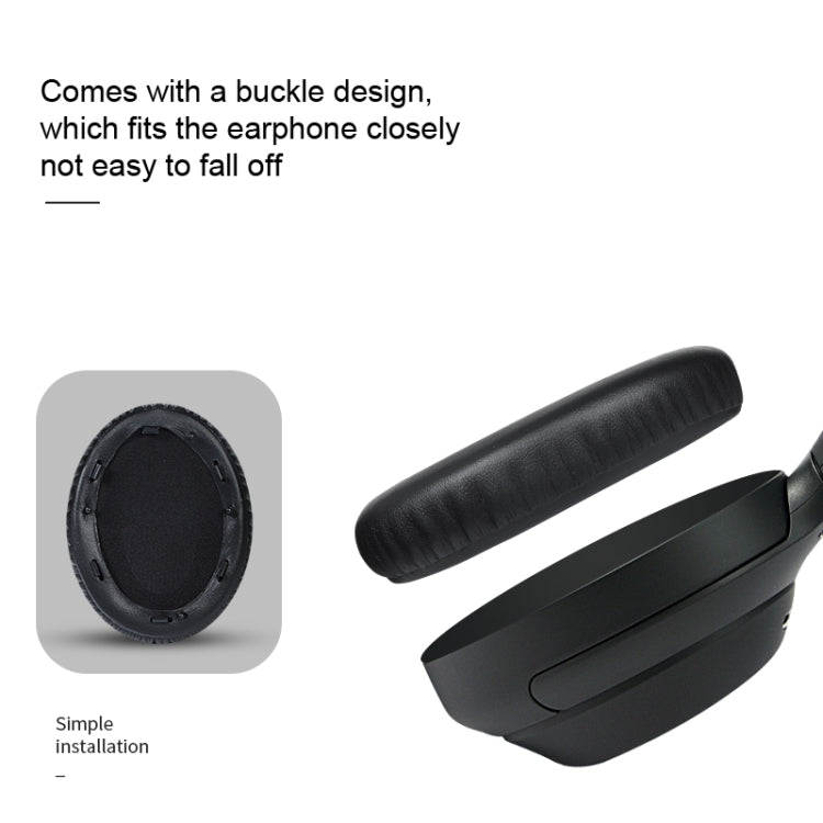 2pcs PU Leather Earpads For Sony WH-1000XM4, WH-1000XM4(Black+Buckle), WH-1000XM4(Blue+Buckle)