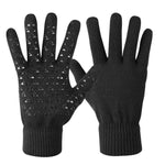 1 Pair Thick Velvet Touch Screen Knitted Warm Gloves, Free Size
