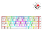 ZIYOU LANG T8 68 Keys RGB Luminous Gaming Mechanical Keyboard, Cable Length:1.6m, T8 Black Green Shaft, T8 Black Tea Shaft, T8 White Green Shaft, T8 White Red Shaft, T8 Blue Green Shaft, T8 Pink Green Shaft