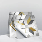 PVC Crystal Covered Film Geometric Pattern Tile Wall Sticker, 20 PCS 10cm