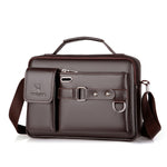 WEIXIER D235 Men Shoulder Bag Portable PU Leather Handbag