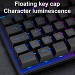 ZIYOU LANG T2 88 Keys Gaming Mechanical Luminous Keyboard and Mouse Set, Cable Length: 1.6m, T2 Black, T2 White