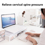 Computer Elevated Rack Monitor Bracket Storage Rack,Style:, Lengthen Single Layer