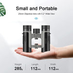 APEXEL 10 x 25 Binoculars  BAK4 Prism Zoom Telescope for Bird-watching Hunting Hiking, APL-RB10X25