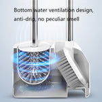 MT2 Silicone Double Brushs Head Toilet Brush Set, Landing Type, Wall-mount  Type