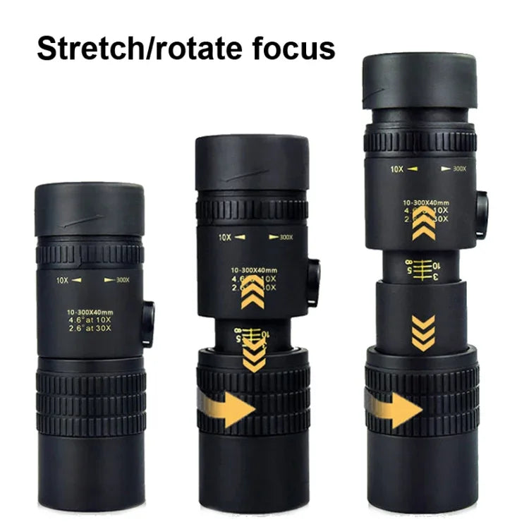 10-300x40 Monocular HD Telescope BAK4 Prism Telescope,Style:, Standard