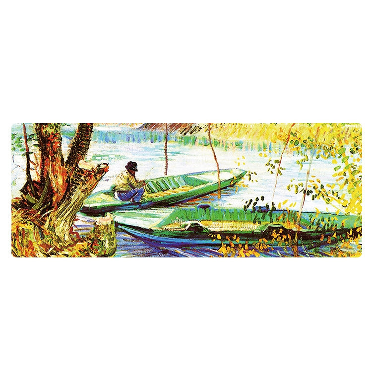 Am002 Large Oil Painting Desk Rubber Mouse Pad, 300x800x4mm Stitched Edges, 400x900x1.5mm No Stitched Edges, 400x900x3mm Stitched Edges, 400x900x2mm Stitched Edges, 300x800x2mm Stitched Edges