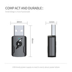 5.0 Bluetooth Transmitter AUX Receiver USB Dual Output Computer Audio Adapter, M136