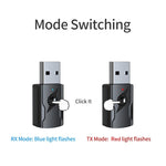 5.0 Bluetooth Transmitter AUX Receiver USB Dual Output Computer Audio Adapter, M136
