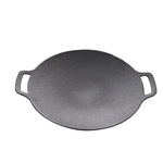Outdoor Camping BBQ Cast Iron Grill Pan,Style:, Baking Pan Only, Baking Pan+Hemp Rope, Baking Pan+Hemp Rope+Storage Bag, Baking Pan+Net+Hemp Rope, Baking Pan+Net+Hemp Rope+Storage Bag