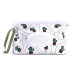 Baby EVA Wet Wipes Bag Portable Flip Removable Sanitary Wet Wipes Bag, Cactus, Red Flower, Feather, Triangle, Crown, Shell, Style 3, Dot, Black And Grey Stripe, Floating Object, Gear, Cat Claw, Geometric Figure, Space, Whale, Orange Space, Big Round Ba...