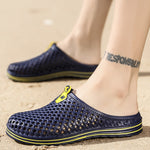 X902 Summer Beach Shoes Non-Slip Flip Llops Couple Slippers Men Hole Shoes, 45