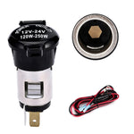 Car Modified Cigarette Lighter Waterproof Vehicle Charging Power Socket No Cigarette Type (with 1.5cm Line), Cigarette Type (with 1.5m Line), No Cigarette Type (with 1.5m Line)