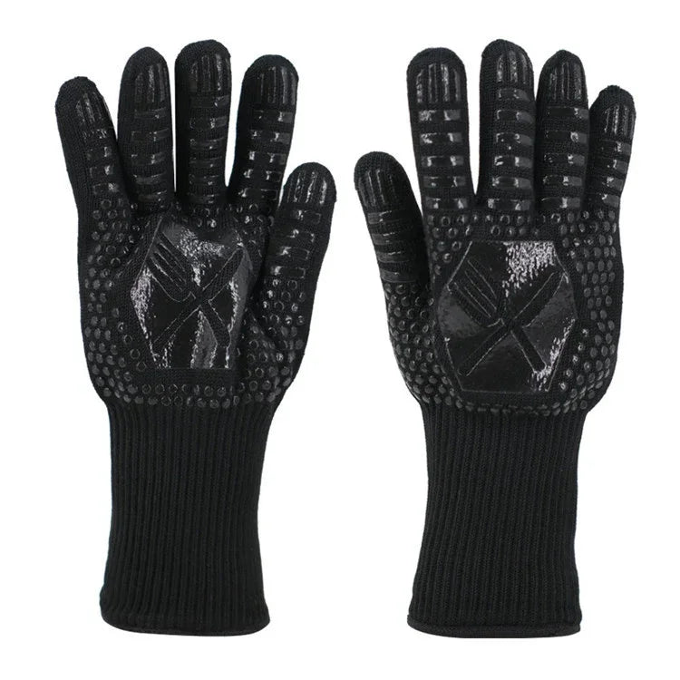 1 Pair High Temperature Resistant Silicone BBQ Gloves  Anti-Scalding Gloves, BBQ Red, BBQ Black, BBQ Blue, Big Flame Red, Big  Flame Black, Big Flame Blue, Flame Dots Red, Flame Dots  Black, Flame Dots  Blue, BBQ Flame Red, BBQ Flame Black             ...