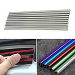 10pcs/pack Car Air Conditioner Vent U-Shaped Electroplating Decorative Strip