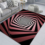 3D Stereo Rectangular Visual Geometric Living Room Carpet, 40x60cm, 50x80cm, 60x90cm, 80x120cm, 80x160cm, 120x160cm, 140x200cm