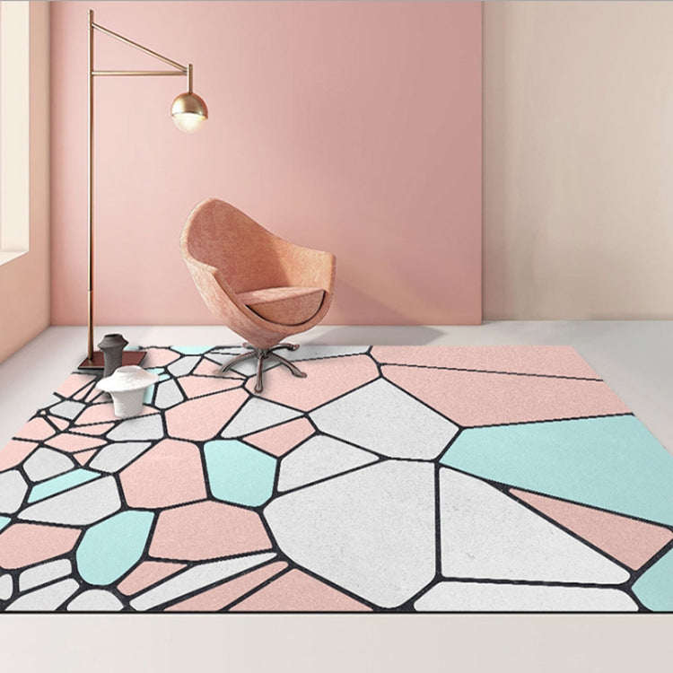 Modern Abstract Geometric Living Room Rug Coffee Table Cushion, 50x80cm, 60x90cm