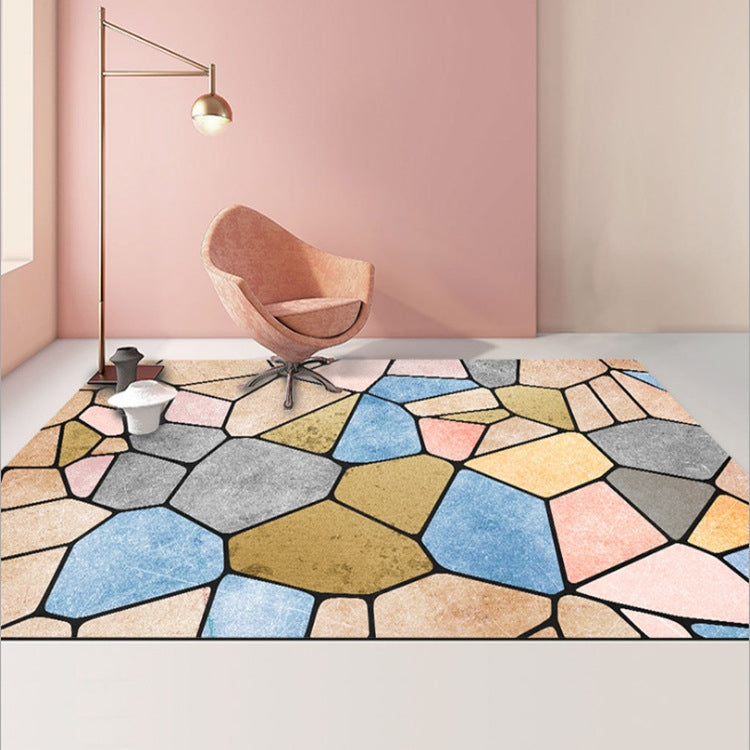 Modern Abstract Geometric Living Room Rug Coffee Table Cushion, 50x80cm, 60x90cm