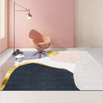 Modern Abstract Geometric Living Room Rug Coffee Table Cushion, 50x80cm, 60x90cm