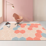 Modern Abstract Geometric Living Room Rug Coffee Table Cushion, 80x120cm, 80x160cm