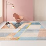 Modern Abstract Geometric Living Room Rug Coffee Table Cushion, 80x120cm, 80x160cm