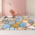 Modern Abstract Geometric Living Room Rug Coffee Table Cushion, 80x200cm, 120x160cm