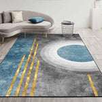 Modern Abstract Geometric Living Room Rug Coffee Table Cushion, 140x200cm