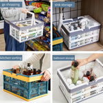 Foldable Picnic Basket Supermarket Shopping Basket,Size: 25x30.5x44cm, Green Coffee, Blue Gray, Coffee With Beige