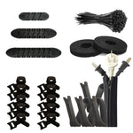 Desktop Data Cable Organizer Storage Winder Combination Set, 119 In 1, Zipper:126 In 1, Network Pipe:126 In 1